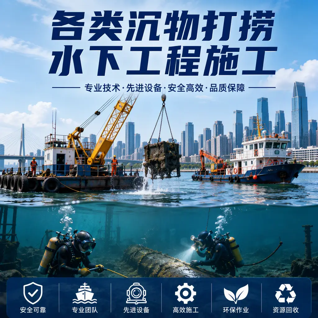泽库各类沉物打捞，水下工程施工